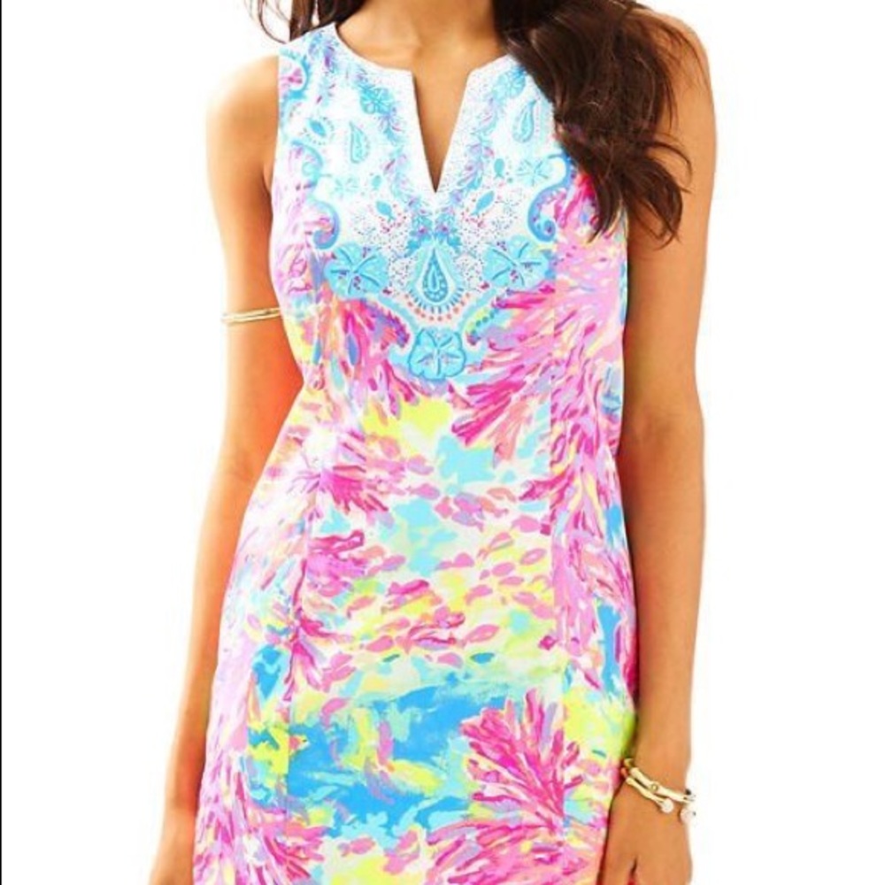 NWT Lilly Pulitzer Fallon Neon Shift 0